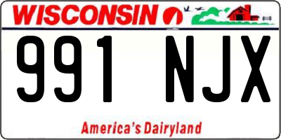 WI license plate 991NJX
