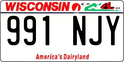 WI license plate 991NJY