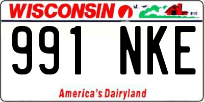 WI license plate 991NKE
