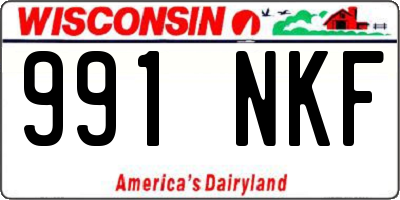 WI license plate 991NKF