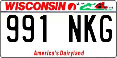 WI license plate 991NKG