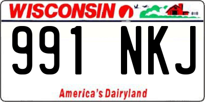 WI license plate 991NKJ