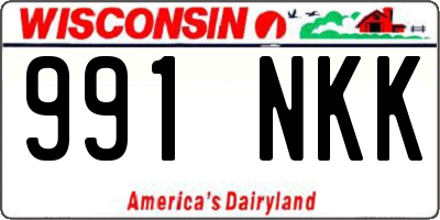 WI license plate 991NKK