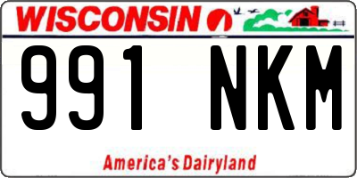 WI license plate 991NKM