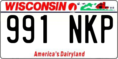 WI license plate 991NKP