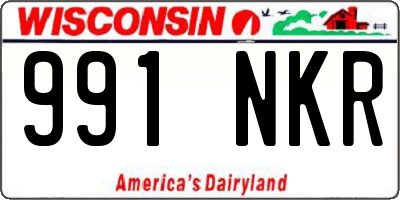 WI license plate 991NKR