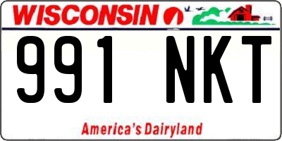WI license plate 991NKT