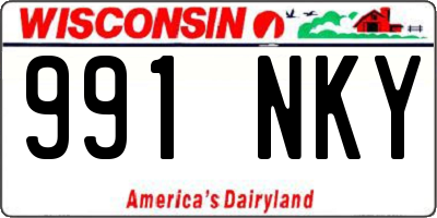 WI license plate 991NKY