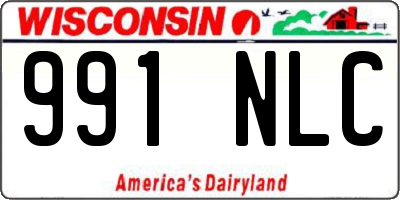 WI license plate 991NLC