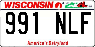 WI license plate 991NLF
