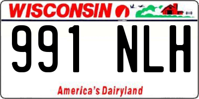 WI license plate 991NLH
