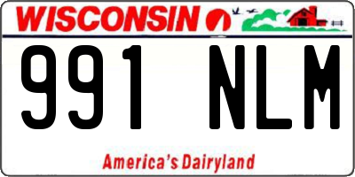 WI license plate 991NLM
