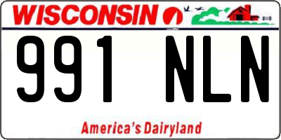 WI license plate 991NLN