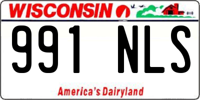 WI license plate 991NLS