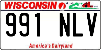 WI license plate 991NLV