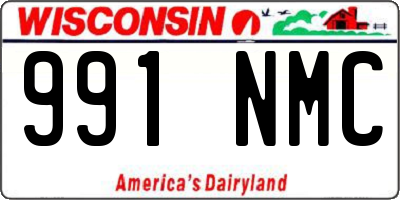 WI license plate 991NMC