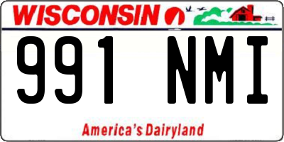 WI license plate 991NMI