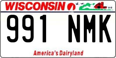 WI license plate 991NMK