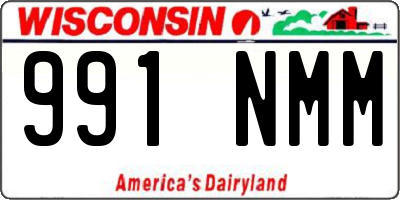 WI license plate 991NMM
