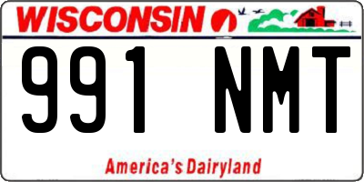 WI license plate 991NMT