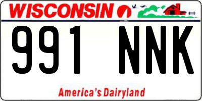 WI license plate 991NNK