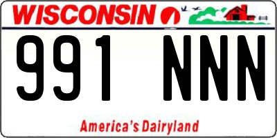 WI license plate 991NNN