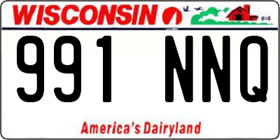 WI license plate 991NNQ