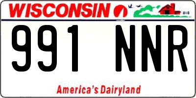 WI license plate 991NNR