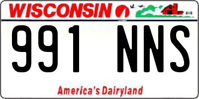 WI license plate 991NNS