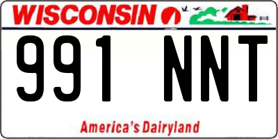 WI license plate 991NNT