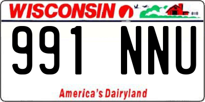 WI license plate 991NNU