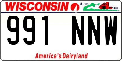 WI license plate 991NNW