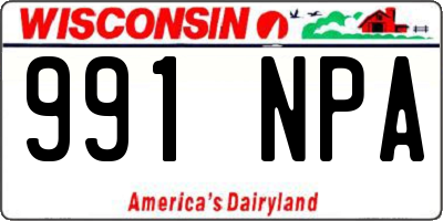 WI license plate 991NPA