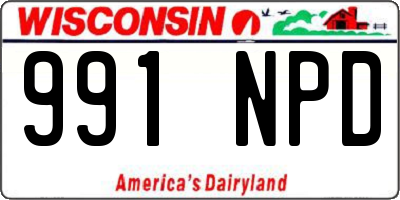 WI license plate 991NPD