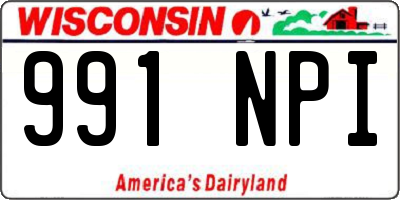 WI license plate 991NPI
