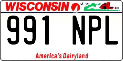 WI license plate 991NPL