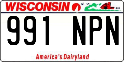 WI license plate 991NPN