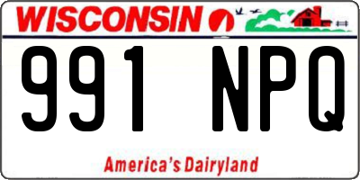 WI license plate 991NPQ