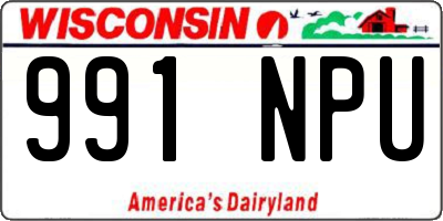 WI license plate 991NPU
