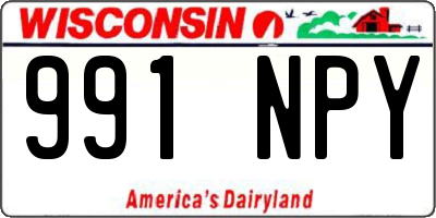WI license plate 991NPY