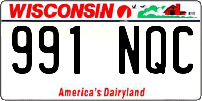 WI license plate 991NQC