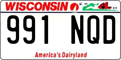 WI license plate 991NQD