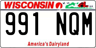 WI license plate 991NQM
