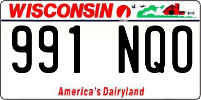 WI license plate 991NQO