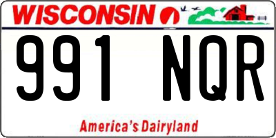 WI license plate 991NQR
