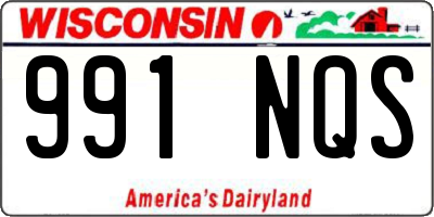 WI license plate 991NQS