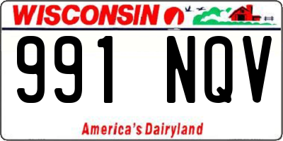 WI license plate 991NQV