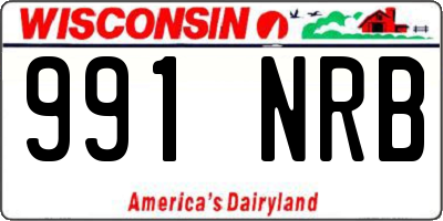 WI license plate 991NRB