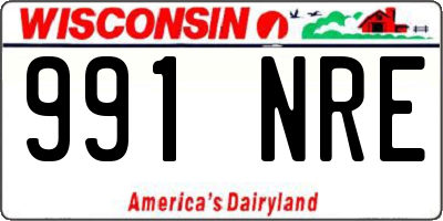 WI license plate 991NRE