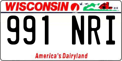 WI license plate 991NRI